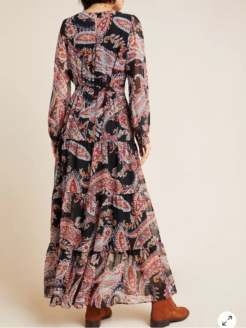 Anthropologie Dress Size 4 | Paisley Print Boho Flowy Maxi - Picture 2 of 15